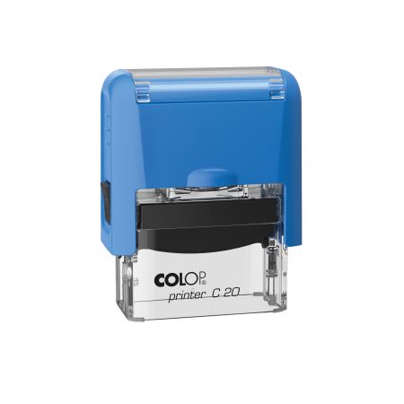 Zīmogs COLOP Printer C20, zils korpuss, zils spilventiņš (650-03688)