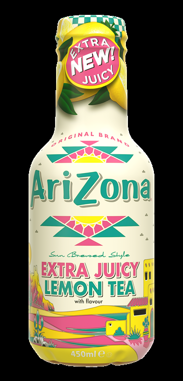 Ledus tēja ARIZONA Extra Juicy ar citronu garšu un saldinātājiem, 0.45l PET (DEP) (450-27368)