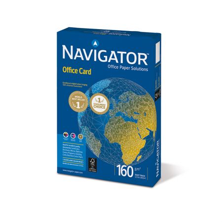 Papīrs NAVIGATOR OFFICE CARD A4 formāts 160g/m2, 250 loksnes/iepakojumā (100-00030)