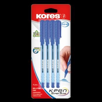 Lodīšu pildspalva KORES SUPER SLIDE K2 F 0.7mm zila (200-07744)