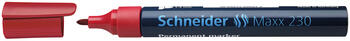 Noturīgais marķieris SCHNEIDER Maxx 230 konisks, 1-3 mm, sarkans (200-01453)