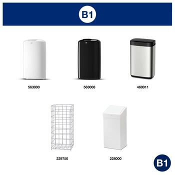 Atkritumu maisiņi TORK B1 tvertnei, 50L, 25 gab., baltā krāsā (400-01917)