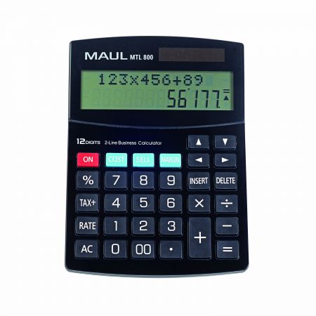 Galda kalkulators MAUL MTL 800, 12 cipari, 2 rindiņas, kursora taustiņi (250-08308)