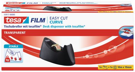 Turētājs Easy Cut® tesa līmlentei, ar pretslīdes pamatni + 1 TESA līmlente 10m x 19mm (200-13224)