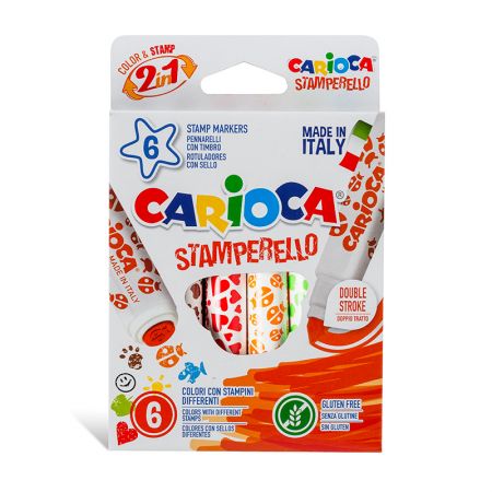 Flomasteri-zīmogi CARIOCA 6 krāsas (200-06174)