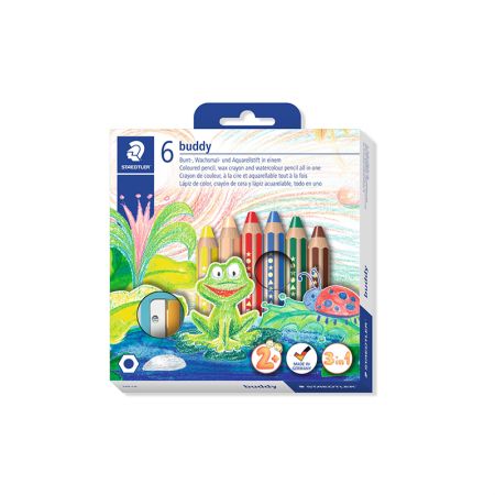 Krāsainie zīmuļi STAEDTLER Buddy 3 in 1, 6 krāsās (200-12285)