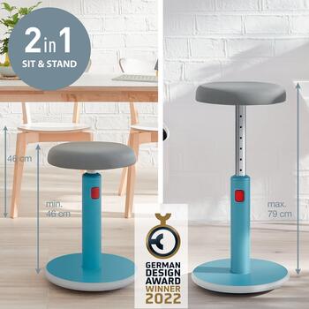 Ergonomisks krēsls Leitz Ergo Cosy, divi vienā, zils (350-01590)