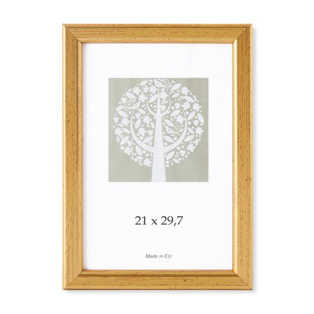 Foto rāmis, plastmasas, A4, 21x29,7 cm, zelta krāsā (200-11380)