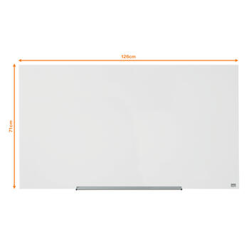 Magnētiska stikla tāfele NOBO DIAMOND 57' 126 x 71 cm, balta (250-06297)