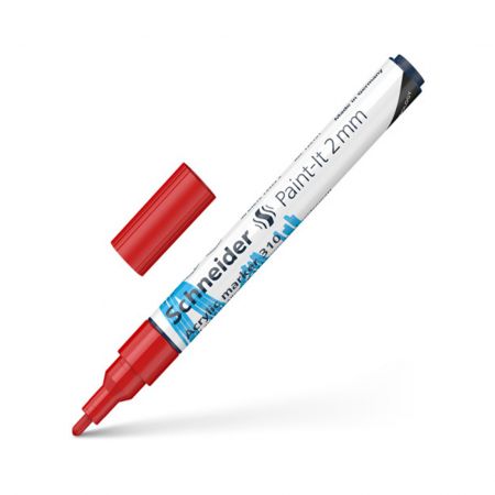 Akrila marķieris SCHNEIDER Paint-it 310, 2mm, sarkans (200-14290)