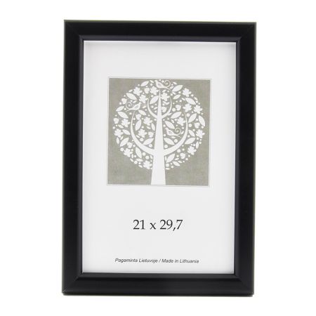 Foto rāmis, plastmasas, A4, 21x29,7 cm, melnā krāsā (200-11372)