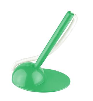 Lodišu pildspalva ICO T-PEN antibakteriāla, ar apdruku un statīvu, 0.8 mm, balta vai zaļa (200-13258)