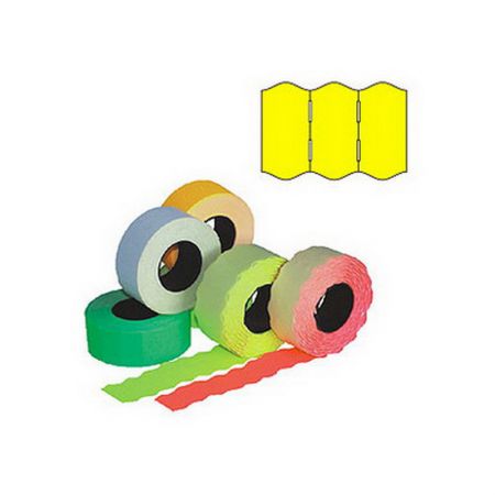 Marķēšanas pistoļu uzlīmes 26x16 mm, 5 gab., dzeltenas (100-07945)