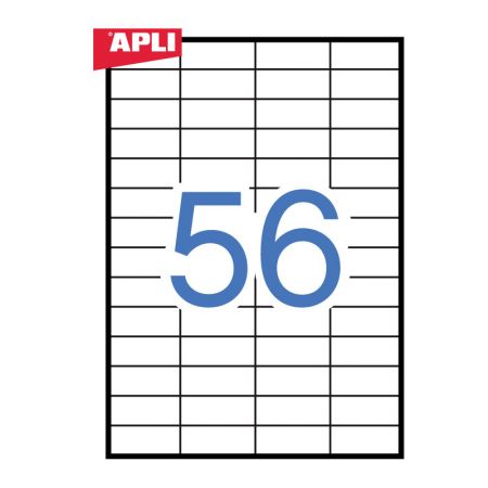 Uzlīmes APLI ILC ar izmēru 52.5x21.2mm, 100 loksnes/56 uzlīmes loksnē (01284; 03055) (100-00347)