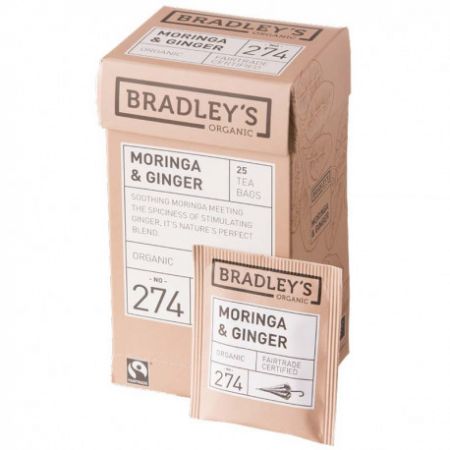 Bioloģiskā tēja BRADLEY'S ar moringu un ingveru, 25gab (450-13106)