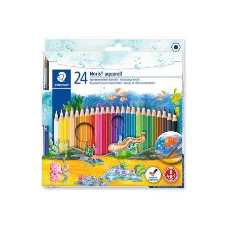 Krāsainie akvareļu zīmuļi STAEDTLER NORIS CLUB 24 krāsu komplekts (200-03751)