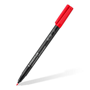 Noturīgais marķieris STAEDTLER kodoskopa plēvēm OHP 318F, 0.6mm, sarkans (200-01512)