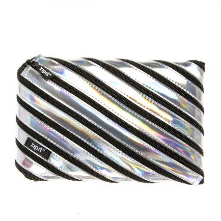 Penālis ZIPIT Metallic Jumbo Pouch, sudrabs (550-05074)