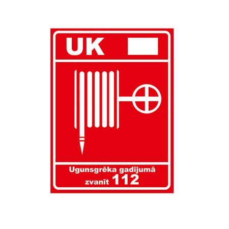 Uzlīme Ugunsdzēsības krāns+nr.+tel., izmērs 15x21 cm (100-07184)