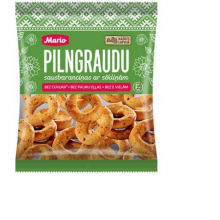 Sausbaranciņas MARIO, pilngraudu, ar sēkliņām, 220g (450-25763)