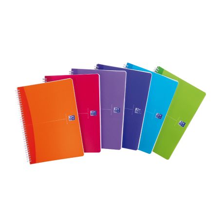 Klade ar spirāli OXFORD MY COLOURS NOTEBOOK A4 formāts, 90 lapas, rūtinu (100-00575)