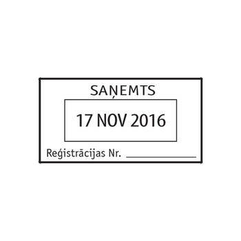 Zīmogs COLOP Datumu numerators S260, latviešu valoda, melns spilventiņš YYYY DD.MONTH (650-00965)
