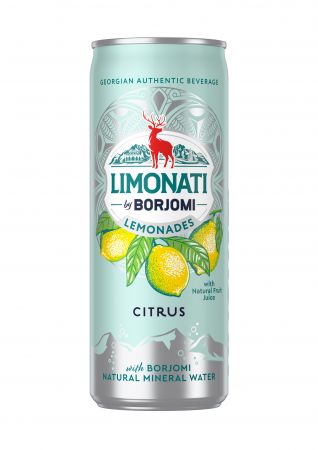 Limonāde Limonati by BORJOMI, citronu, bundžā, 0.33l (DEP) (450-23011)