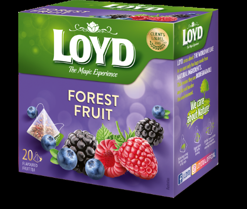 Augļu tēja LOYD Pyramids ar meža augļu garšu, 20x2 g (450-11630)