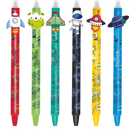 Izdzēšama pildspalva COLORINO Space Life 0,5mm, zila (200-14652)