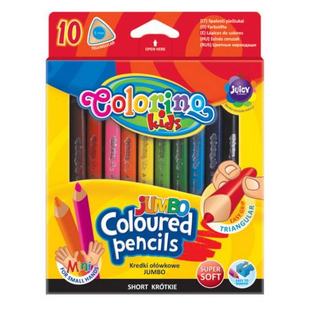 Krāsainie zīmuļi COLORINO JUMBO 10 krāsas (200-07036)