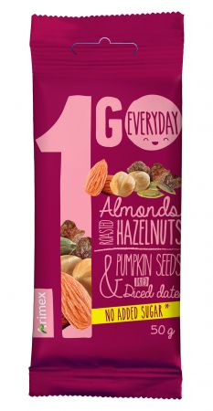 Riekstu, sēklu, dateļu maisījums 1GO, 50g (450-27220)