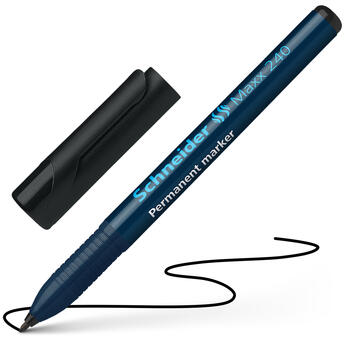 Noturīgais marķieris SCHNEIDER Maxx 240 konisks 1-2 mm, melns (200-01432)
