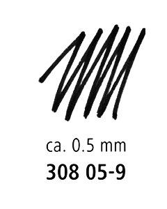 Pildspalva rasēšanai STAEDTLER PIGMENT LINER 0.5 mm melna (200-00621)