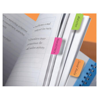 Pašlīpošie indeksi Post-it Strong sarkanā, dzeltenā un zilā krāsās (100-01008)