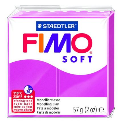 Cietējoša modelēšanas masa FIMO SOFT, 57 g, aveņu krāsa (raspberry red) (550-00639)