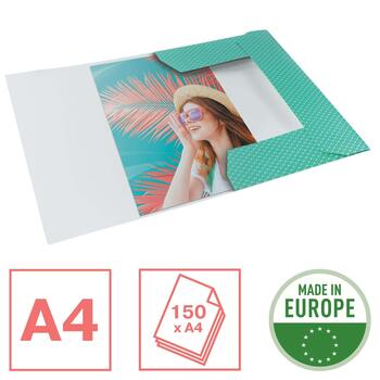 Mape ar gumiju Esselte Colour'Breeze, A4, kartons, zaļš (150-03923)