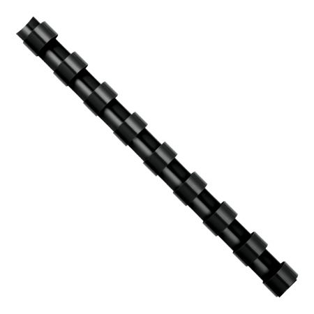 Plastmasas spirāles FELLOWES, 8mm, 100 gab./iepak., melnas (250-01050)