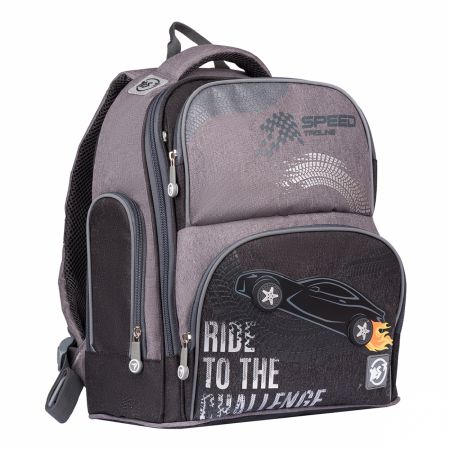 Mugursoma YES S-30 Juno Max "Ride to the challenge", pelēka (550-05807)