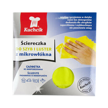 Mikrošķiedras lupatiņa spoguļiem un logiem KUCHCIK, 30 x 30 cm (400-01317)