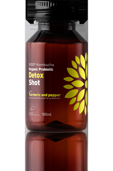 Atsvaidzinošs tējas dzēriens VIGO Kombucha, Detox shot, 0.1l (450-16117)
