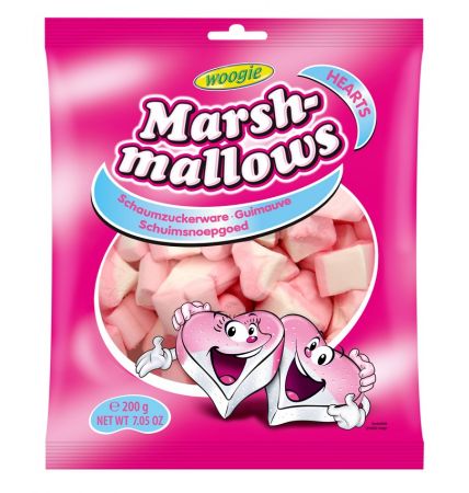 Zefīrs WOOGIE Marshmallows sirsniņas, 200g (450-14539)