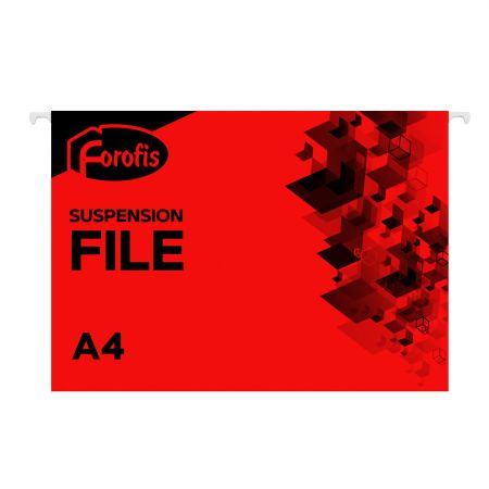 Fails iekarināmais A4 FOROFIS (sarkans), 200g/m2 (150-03845)