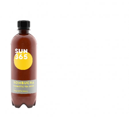 Tējas dzēriens SUN365 Kombucha Traditional, PET, 0.5l (DEP) (450-23082)