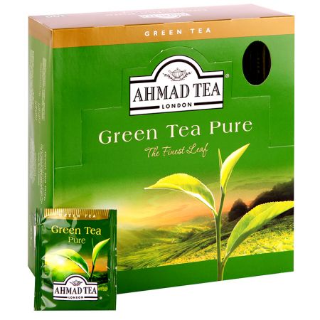 Zaļā tēja AHMAD Alu GREEN PURE, 100 maisiņi paciņā (450-01142)