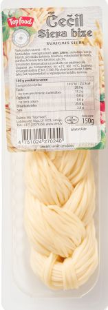 Svaigais siers TOP FOOD, Čečil  "Siera Bize", 150g (450-21610)