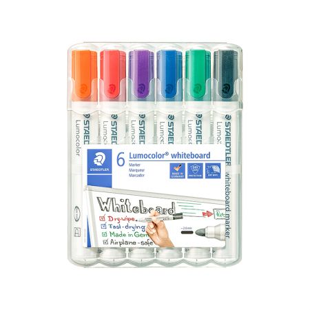 Marķieru komplekts tāfelei STAEDTLER konisks serdenis, 6 krāsas (200-01543)