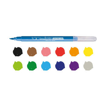 Flomasteri-otas CARIOCA Junior Brush, 12 krāsas (200-00939)