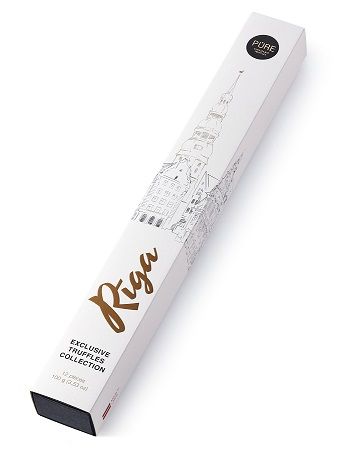 Šokolādes trifeļu kolekcija "12" RĪGA 100g, PURE CHOCOLATE (450-13752)
