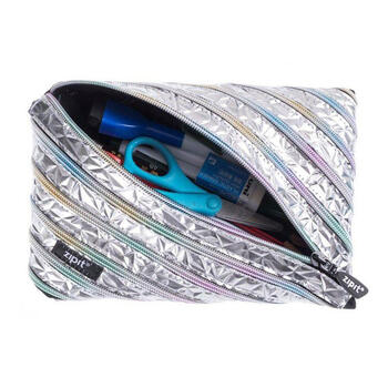 Penālis ZIPIT Metallic Jumbo Pouch, ZTJ-MT-2, sudraba krāsas (550-04990)