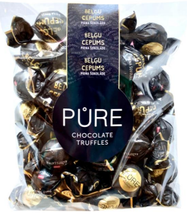 Piena šokolādes trifeles ar Beļģu cepumu krēma pildījumu 500g, PURE (450-19665)